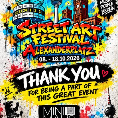 Dankeschön-Motiv · Vorschau von Facebook · Street Art Festival Berlin