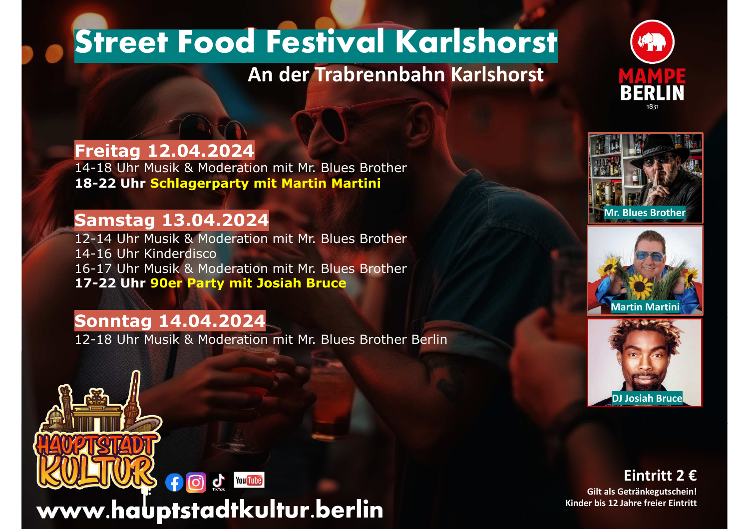 Originalprogramm · Street Food Festival Karlshorst · DJ Josiah Bruce