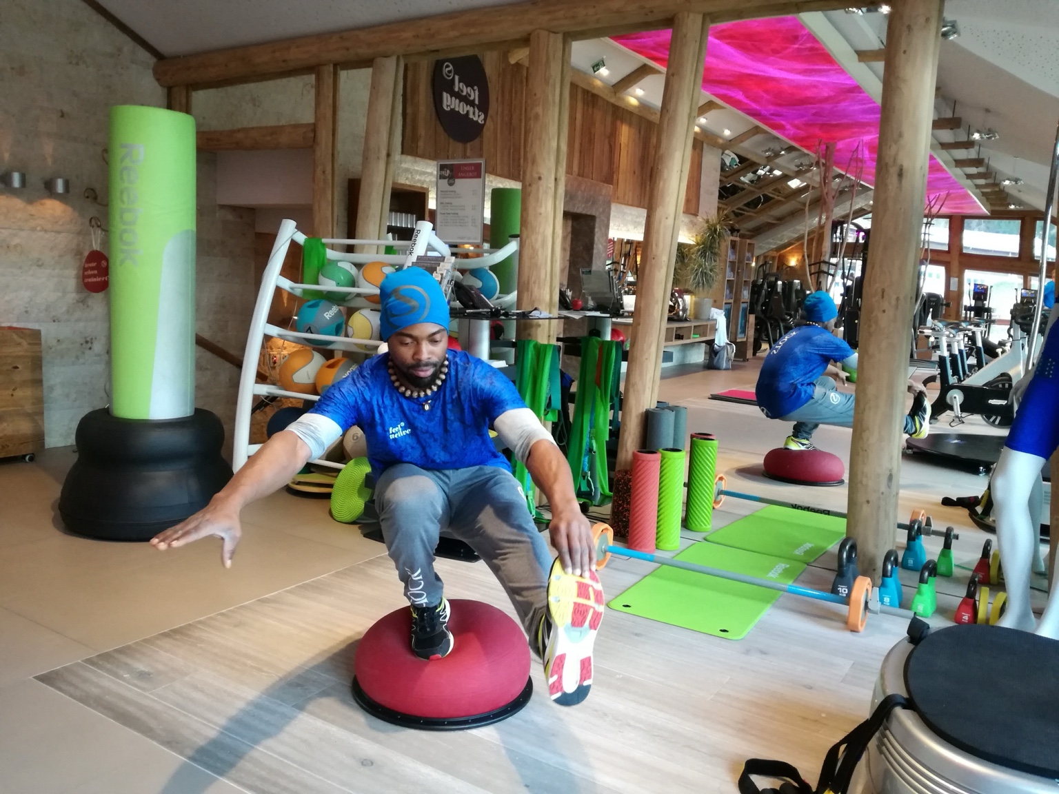 Josiah Bruce beim Training