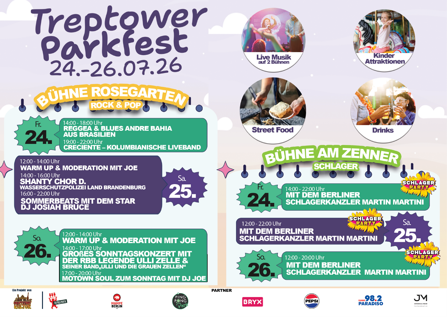 Originalprogramm · Treptower Parkfest · Sommerbeats · DJ Josiah Bruce